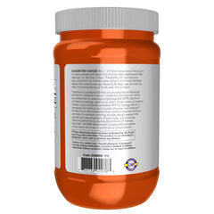 NOW Foods Creatine Powder mixed in water shows smooth dissolution and hydration.