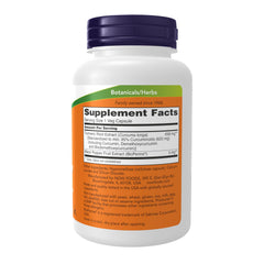 NOW Foods curcumin Bioperine capsules illustrating enhanced absorption.