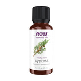 NOW Foods Cypress oil bottle offering a balanced aroma for any space