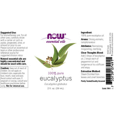 Diffuser setup with NOW Foods eucalyptus oil for invigorating room ambiance.