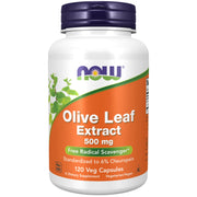 NOW Foods extracto hoja olivo 500 mg en botella, uso diario cómodo.