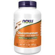 NOW Foods glucomannan powder bottle supports regularity and fiber intake.
