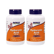 NOW Foods Hyaluronic Acid with MSM bottle front view supporting joint comfort and hydration.