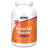 NOW Foods Inositol powder bottle for daily supplementation and cellular support.