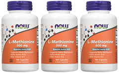 NOW Foods L-Methionine 500 mg bottle label detail for daily detox support