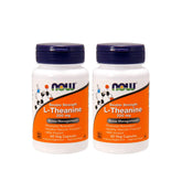 NOW Foods L-Theanine 200 mg bottle front view for natural relaxation support