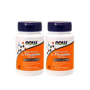 NOW Foods L-Theanine 200 mg bottle front view for natural relaxation support
