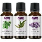 NOW Foods Lavender oil bottle pour for calming aroma
