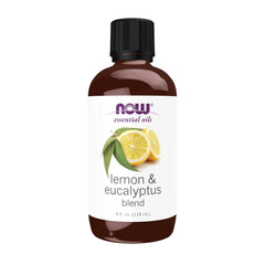 NOW Foods Lemon Eucalyptus Oil Blend bottle pour release a fresh citrus aroma to refresh rooms.