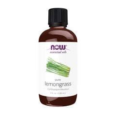 NOW Foods Lemongrass Oil bottle with pure lemon-like aroma for diffusing