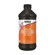 NOW Foods Liquid Glucosamine & Chondroitin MSM bottle front view for easy daily use