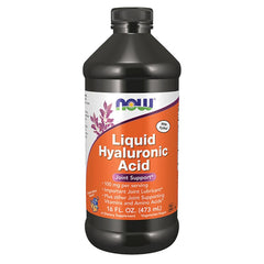 NOW Foods Liquid Hyaluronic Acid bottle for easy daily hydration.