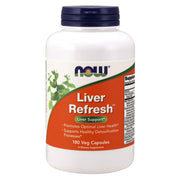 NOW Foods Liver Refresh bottle front shows 180 capsules for daily liver support.