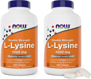 NOW Foods Lysine 1000mg bottle front view for daily essential amino acid support.