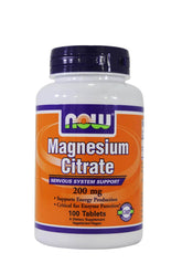 NOW Foods Magnesium Citrate bottle front view for daily mineral support