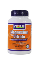NOW Foods Magnesium Citrate bottle front view for daily mineral support