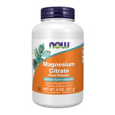 NOW Foods magnesium citrate pure powder bottle for everyday mineral support.
