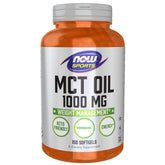 NOW Foods MCT Oil softgels front view for quick energy support.