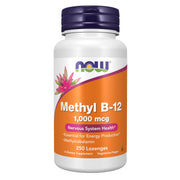 NOW Foods Methyl B-12 bottle front view highlighting vegan energy support