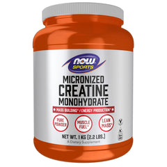 NOW Foods Micronized Creatine Powder bottle ready for workouts and clean fuel.