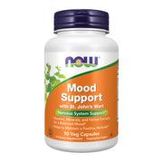 NOW Foods Mood Support en botella, cápsulas veganas para equilibrio emocional.