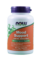 NOW Foods Mood Support bottle featuring St. John's Wort herbal blend for mood balance
