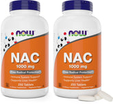 NOW Foods NAC 1000 mg tablets bottle front showing 250-count pack for daily support