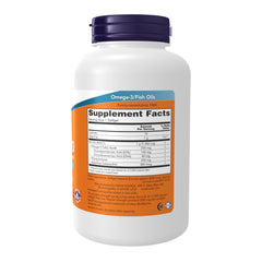NOW Foods Neptune Krill Oil bottle label highlighting NKO phospholipid-bound omega-3 profile.