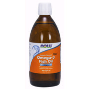 NOW Foods Omega-3 Lemon oil bottle on shelf for easy daily intake