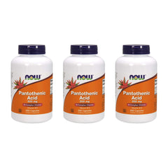 NOW Foods Pantothenic Acid 500 mg bottle highlighting energy metabolism support