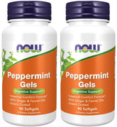 NOW Foods Peppermint Gels with enteric coating bottle supports comfortable digestion.