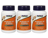 NOW Foods Probiotic-10 bottle packaging with 25 billion CFU for digestive support.
