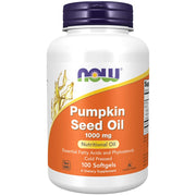 NOW Foods Pumpkin Seed Oil softgels bottle front for daily wellness