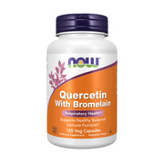 NOW Foods Quercetin with Bromelain bottle front shows trusted immune support.