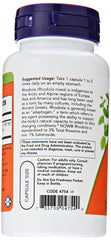 NOW Foods Rhodiola Rosea capsules close-up, ready for daily adaptogenic support.