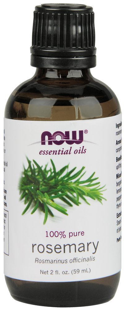 NOW Foods rosemary oil 2-ounce bottle for aromatherapy use.
