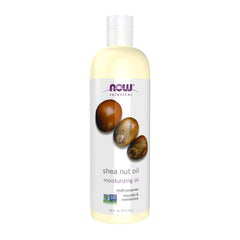 NOW Foods Shea Nut Oil bottle for versatile skin, hair, and scalp nourishment.