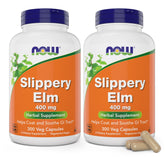 NOW Foods Slippery Elm 400 mg bottle front suitable for daily use.
