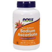 NOW Foods Sodium Ascorbate Powder bottle showcases a pure vitamin C supplement for daily use