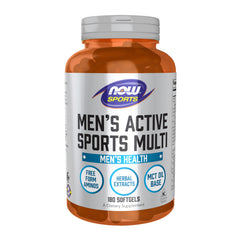 NOW Foods Men's Extreme Sports Multi bottle supports daily energy for active athletes.