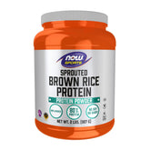 NOW Foods Sprouted Brown Rice Protein bottle ready for a plant-based protein boost.