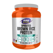 NOW Foods Sprouted Brown Rice Protein bottle ready for a plant-based protein boost.