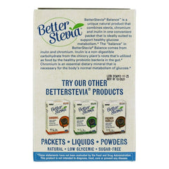 NOW Foods Stevia Balance with 900 mg inulin for fiber-like texture.