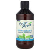 NOW Foods Stevia Glycerite bottle with dropper, convenient for adding to beverages