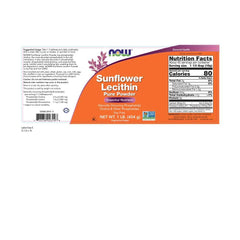 NOW Foods sunflower lecithin powder with scoop for convenient daily use