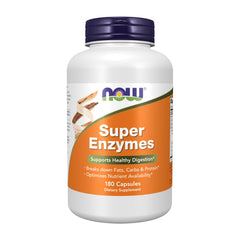 NOW Foods Super Enzymes cápsulas digestivas para apoyar la digestión durante la comida