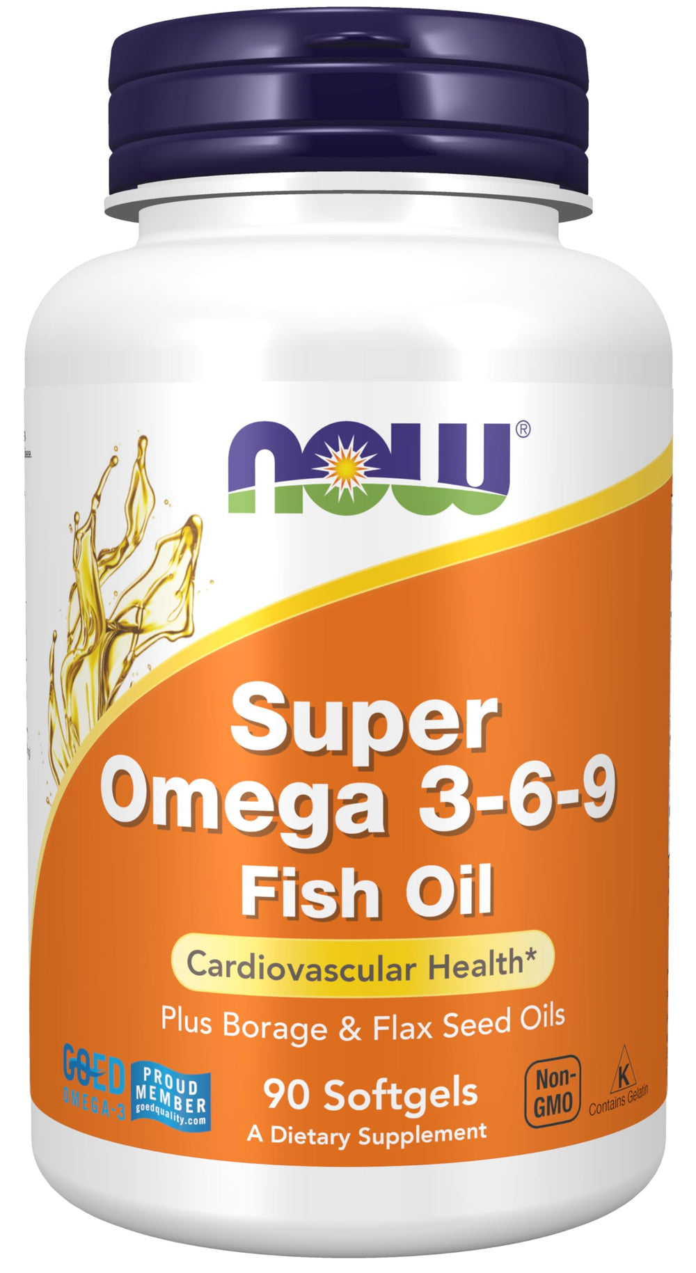 NOW Foods Super Omega 3-6-9 bottle with balanced omegas for everyday wellness