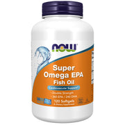NOW Foods Super Omega EPA bottle showing the softgel container for daily use