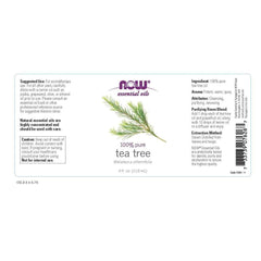 NOW Foods Tea Tree Oil dropper ready for precise diffuser or topical use.