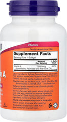 NOW Foods vitamin A softgel capsule closeup suggesting immune support.